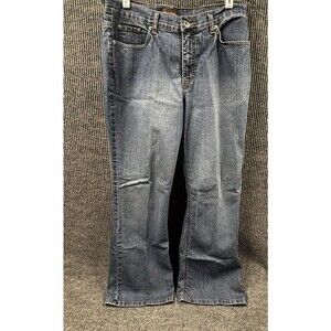 Duck Head Jeans Womens 14P Regular Fit Blue Denim High Rise Relaxed Cotton Blend